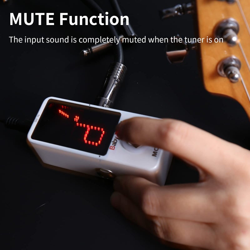 MOOER Tuner Pedal, Baby Tuner Guitar Pedal Mute Function Micro Tuner Tuning Pedal for Electric Instruments Electro-Acoustic Instruments - Image 3